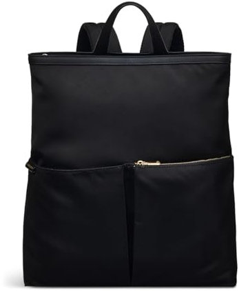 RADLEY London Montague Lane Responsible Women's Medium Recycled Fabric Ziptop Backpack, Fits 13 Laptop, Black