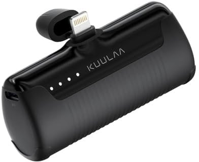 Kuulaa Portable Charger iPhone 4500mAh Small Plug-in Power Bank Mini Battery Bank for iPhone 14/13/13 Pro/12/12 Pro/11/XR/XS/X/8/7/6, Black
