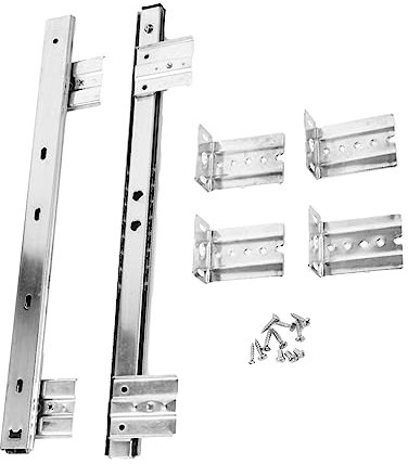 Angoily Keyboard Drawers Platforms Adjustable Keyboard Drawer Track 1 Pair Under Desk Computer Slides Width Keyboard Slide Runners for Smooth Extension and Easy Access to Your Keyboard