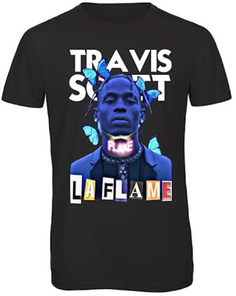 Bughyprint Tshirt Maglia Maglietta Uomo Donna Bambino Moda Outfit Rap Rapper Travis Scott 1, S