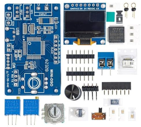 Orolotay Mini-DOS-LCD-Oszilloskop-Kit STC8K8A Einzelchip-Mikrocomputer, Elektronische Lötpraxis, Lose Teile Ohne Gehäuse