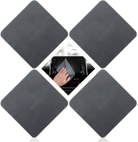 Ymapinc Lot de 4 lingettes de nettoyage carrées pour intérieur de voiture, écran tactile, lentille de voiture, tableau de bord, rétroviseurs
