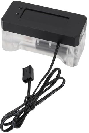 Aluminiumlegierung und Acryl -Digitalflussmesser Alarm mit Temperaturüberwachung, Hohe und Niedrige Drehzahlwarnungen für PC -Wasserkühlsysteme (12 Bis 24 V)