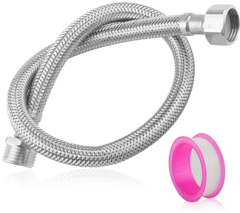 LEIMEND Flexible Robinet en Acier Inoxydable G1/2Femelle Mâle 50cm