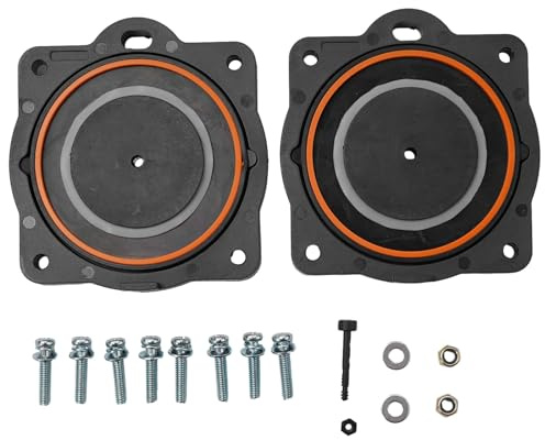 Hoppipola Air Pump Rebuild Kit -60 and -80 Linear Air Pumps, for Replacement Repair Set with 2 Diaphragms, 8 Screws, 6 Accessories, Plastic Metal Material