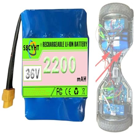 SSCYHT 36v2200mah, 36V 2,2Ah 10S1P Hoverboard-Akku 10S2P 36V 4,4Ah Ersatz-Lithium-Akku 2200mAh/4400mAh Balance-Autozubehör