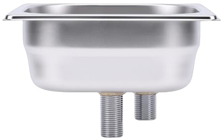 Rosvola Glasspüler, Becherspüler aus Edelstahl, Flaschenreiniger für die Arbeitsplatte mit Effizientem Design, Ideal für die Küche zu Hause, Im Hotel, Im Café und Restaurant (SILVER)