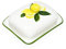 Lashuma Handgemachte Butterdose aus Italienischer Relief Keramik im Zitronendesign, Butterbox Größe 18x14 cm