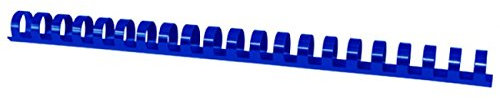 OFFICE PRODUCTS Plastikbinderücken 100 Stück DIN A4 19mm (165 Seiten) Binderücken Bindungskämme Plastikbindung | Kunststoff | Farbe: Blau