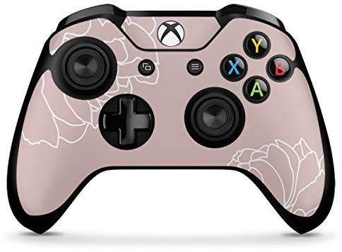 DeinDesign Skin kompatibel mit Microsoft Xbox One X Controller Folie Sticker Blumen Malerei rosa