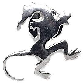 Broche Sterling 925m argent brillant lisse tête de queue de dragon