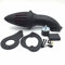 HASkulle Filtro Aria Bullet con Filtro Rosso Compatibile con Honda Shadow VLX VT600 1999-2007 Nero Opaco