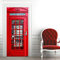 LCHZD Türposter Türtapete selbstklebend 77x200 cm Tür Fototapete Türpanel Foto Tapete türtattoo türtapeten weiß Telefonzelle