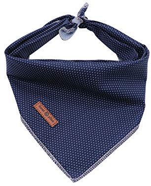 Lionet Paws Dog Bandana for Small Medium Large Dogs, Cat Dog Kerchief Dog Triangle Bibs Scarf for Girl or Boy Blue Dot