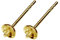 My-Bead 1 Paar Ohrstecker Rohlinge 925 Sterling Silber 24K vergoldet mit Ohrmuttern Schmuckherstellung basteln Steine und Perlen DIY