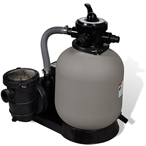 yorten 600 W Pool Sandfilteranlage Sandfilter 17.000 L/h Filteranlage mit Poolpumpe 350 x 502 x 655 mm (B x T x H)
