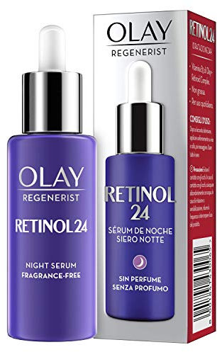 Olay Retinol 24 Sérum Facial de Noche, Cuidado de la Piel con Complejo Retinoide. Renovador Well-aging, 3 Acciones: Suaviza, Renueva e Hidrata, 40ml