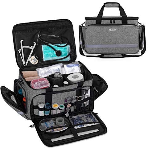CURMIO Botiquín de Primeros Auxilios, Maleta de Primeros Auxilios, Bolsa para Emergencias, Multiusos, Ligero, Sola Bolsa, Gris