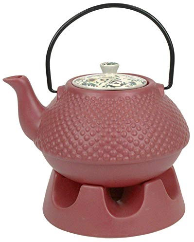 Japanese Teapot Dark Pink Pimples & Teapot Warmer Ceramic Jameson & Tailor 6 Cup