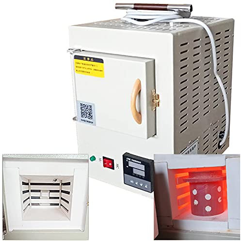 LMBXAIP Petit Four éLectrique De Laboratoire, (PortéE : 100-1200°C, PréCision : 1°C) Fibre CéRamique Multifonctionnelle, Four Haute TempéRature IntéGré à Commande par Programme