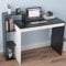 SogesHome Schreibtisch mit Regal, Computertisch, Bürotisch, multifunktionaler Studiertisch Arbeitstisch für Home Office, Kompakter Schreibtisch, Studententisch, WL-SZKST-BD-2