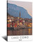 Vintage Lake Como Reiseposter Leinwand Kunst Poster Geschenk Wanddekoration Malerei Poster Dekorative Poster