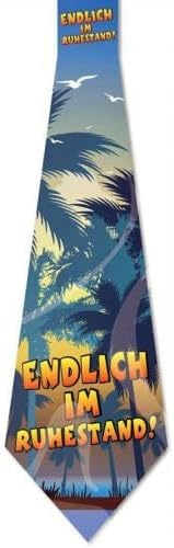 Udo Schmidt GmbH Party-Krawatte Geschenke Ruhestand Polyester, 31 x 10,5 cm Maxi Krawatte Riesenkrawatte Schlips zum Ruhestand