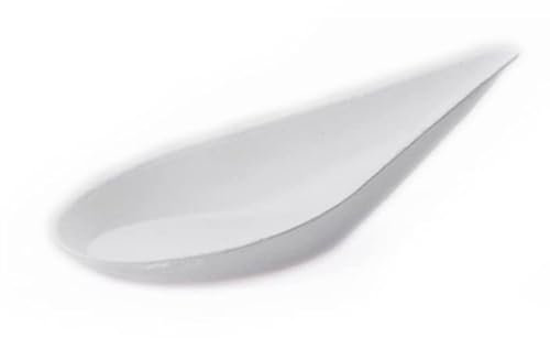 50 Canape Spoons, Bagasse Small Serving Spoons, Mini Dessert Dish, Eco-Friendly Disposable Canape Spoons, 105mm (Spoons)