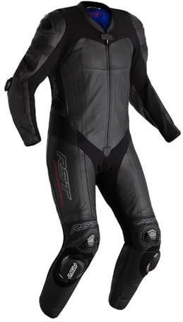 RST Pro Series Evo Airbag One Piece Tuta in pelle da moto, nero, XL