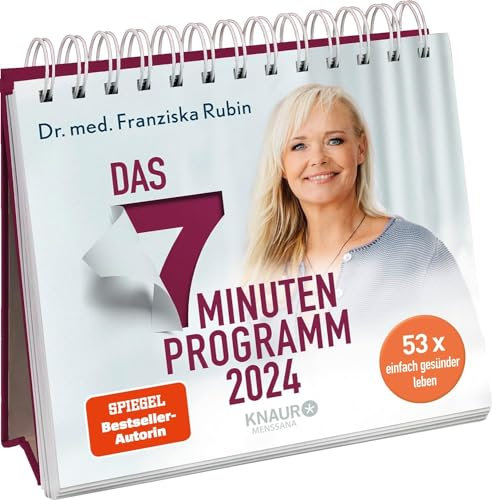Harenberg Dr. Franziska Rubin - Das 7-Minuten-Programm - Wochenkalender 2024 - Knaur MensSana-Verlag - Aufstellkalender - Tischkalender - 17 cm x 18,1 cm