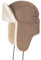 Zavelio Shearling Sheepskin Ushanka Trapper Fur Hat - Herren & Damen Leder Fliegermütze Wintermütze Olivgrün mit Hellbraunem Fell M/L, Olivgrün mit hellbraunem Fell, M/L