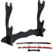 Meindin Présentoir de Sabre – Support de Sabre à 2 Niveaux – Élégant Support de Sol Katana pour Couteaux Katana, Sabre, décoration d'intérieur