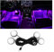 CGEAMDY Auto LED Innenbeleuchtung, LED Atmosphäre Licht Auto Innenraumbeleuchtung, Innenraum Autolichter Autos Led-Streifen Licht, Universelle Automobiles Innenraum Dekoration Zubehör(Rosa)
