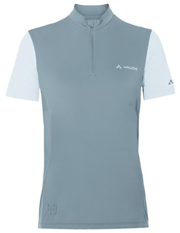 VAUDE Women's Matera HZ Tricot, Damen Halfzip Radtrikot, Passform: Slim fit, Nordic Blue, 44