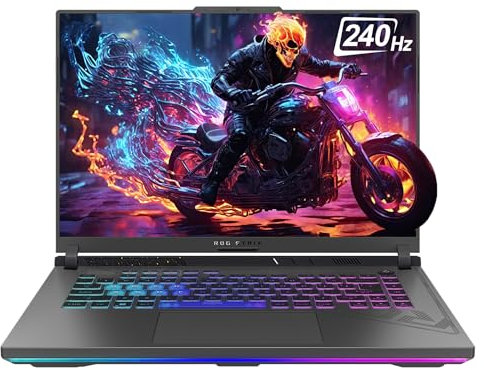 ASUS Rog Strix G16 Gaming Laptop, Intel i9-14900HX, 64 GB DDR5 RAM, 4 TB PCIe SSD, 16 QHD+ (2560x1600), Nvidia G-Force RTX 4070, W11 Home, Gray