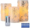 EXTSUD 3 Stück Adventsgesteck mit LED Kerzen Flammenlose Kerzen mit Timer und Batterien Schneeflocke Design LED Echtwachskerzen Weihnachtskerzen LED Kerzen für Weihnachten und Partys