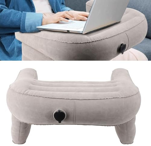 Lesekissen für Gaming, Tragbares Weiches Air Lap Schreibtisch Kissen für Erwachsene, Extra Großes Aufblasbares Betttisch Lesekissen, Armauflagekissen, für Lesen Spielen Arbeiten