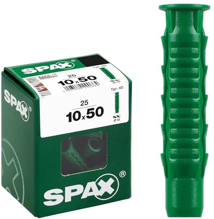 SPAX 4100001000507 TYP-SD Dübel, Grün, 10 x 50 mm
