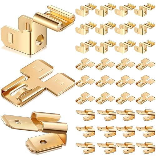 HOHOVYVY Spade Connectors, Terminals, 12 x Double Piggyback Spade Connector Clamps 3-Way Separator Adapter for Chairs