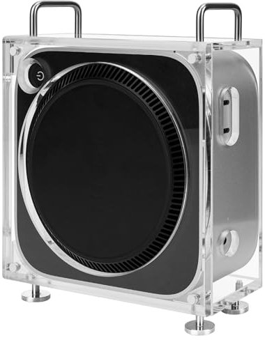 Geekria Chassis Stand, Acrylic Computer Case Holder, Compatible with Apple 2024 Mac Mini M4 / M4 Pro Mount, Desktop Accessories, Optimized heat dissipation (Transparent)