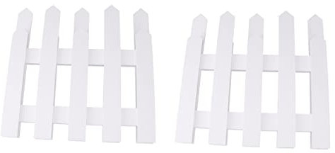 BESPORTBLE Recinzioni in Legno Bianco Per Giardino e Decorazioni Natalizie Recinzione Per Albero Di Natale Steccato Da Esterno Per Protezione Prato e Bordure Con Finitura Artigianale