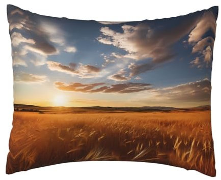 WBQLSL Kissenbezug mit Hirse-Motiv, 40,6 x 50,8 cm, für Sofakissen/Schlafzimmer, Heimdekoration