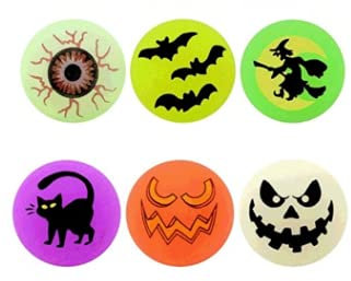 VEYLIN 30 Stück Halloween Flummis – 32mm Nachtleuchtende Hüpfbälle – Halloween Mitgebsel für Kinder, Süßes oder Saures, Partyspiele, Kindergeburtstag, Halloween Giveaways
