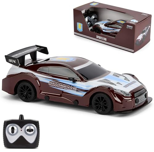 The Gift Scholars Officially Licensed Aston Villa FC RC Sports Car, Remote Control Vehicle, 1:24 Scale Citizens, for Kids & Adults of Villans