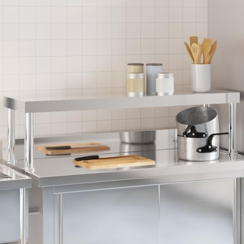 INLIFE Aufsatzboard für Küchentisch 110x30x35 cm Edelstahl,Wirtschaft & Industrie,Gastronomie,4.6 KG,376448