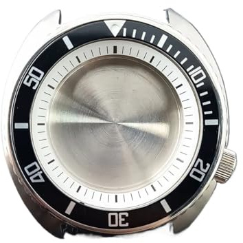 Lasitech 1 Stück SRPE-Gehäuse, 42 mm, passend for NH35 NH36-Uhrwerk, Edelstahl, Saphirglas, 22 Armband, Uhrenbox, Zifferblatt