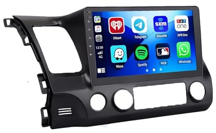 Android 14 Car Radio para Honda Civic 2006-2011 2 DIN de Coche NAVEGACIÓN con Pantalla Táctil 9 Pulgadas Reproductor Multimedia(F1 1+32G)
