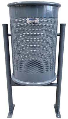 PARKING FACIL - Papelera Barcelona Basculante de 60 L para Exterior en Chapa de Acero Perforada