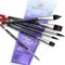 ZenART Pennelli Acquerello - Set 6 Pennelli Professionali Black Tulip Per Una Pennellata Ideale Per Guazzo, Acquerello, Acrilico Fluido, Inchiostro – Manico Corto, Peli di Scoiattolo Sintetico, Vegan