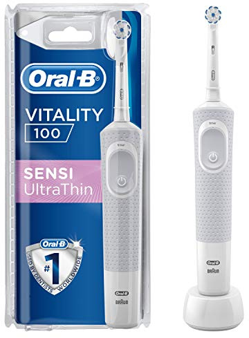 Oral-B 610519 Vitality 100 Sensi Ultrathin Elektrische Zahnbürste, wiederaufladbar